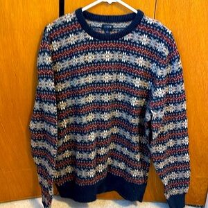 Men’s J.Crew factory holiday wool lambswool sweater L large